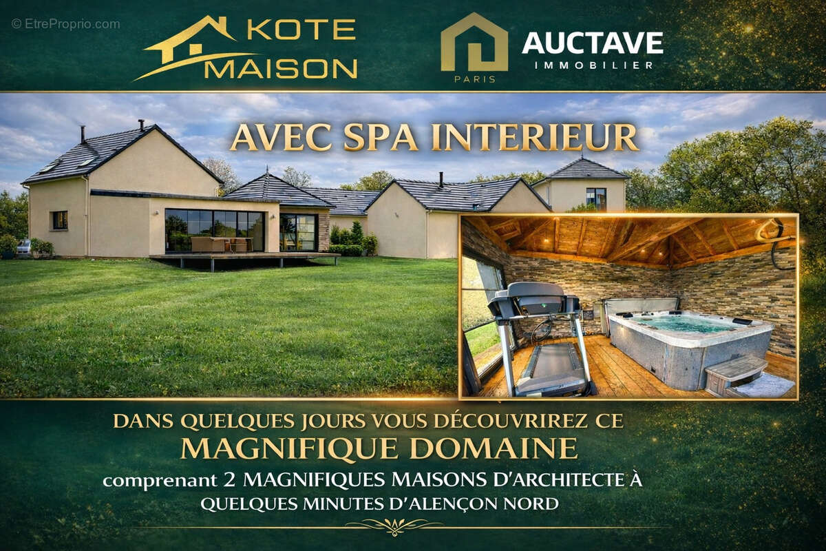 Domaine comprenant  2 maisons d'architecte  spa intérieur - photo 2
