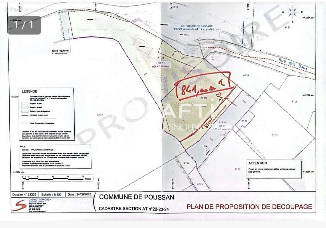 Terrain 841 m² à Poussan  - photo 3