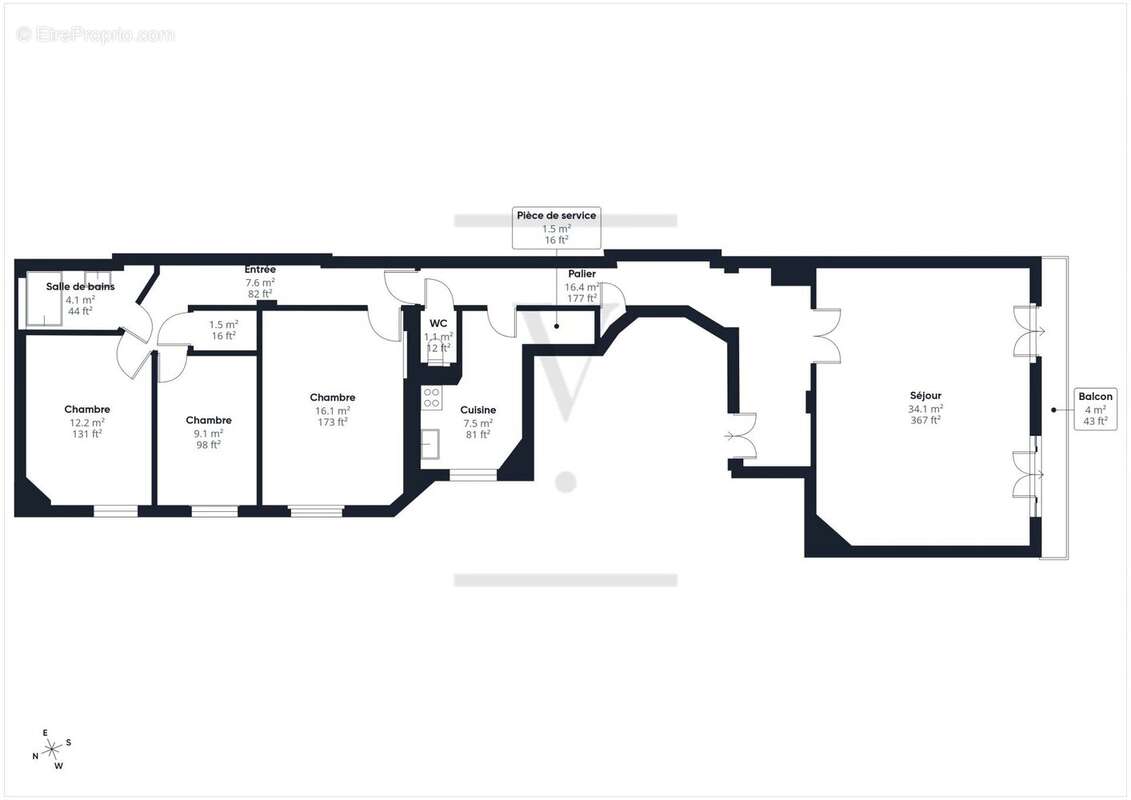 Appartement à PARIS-15E