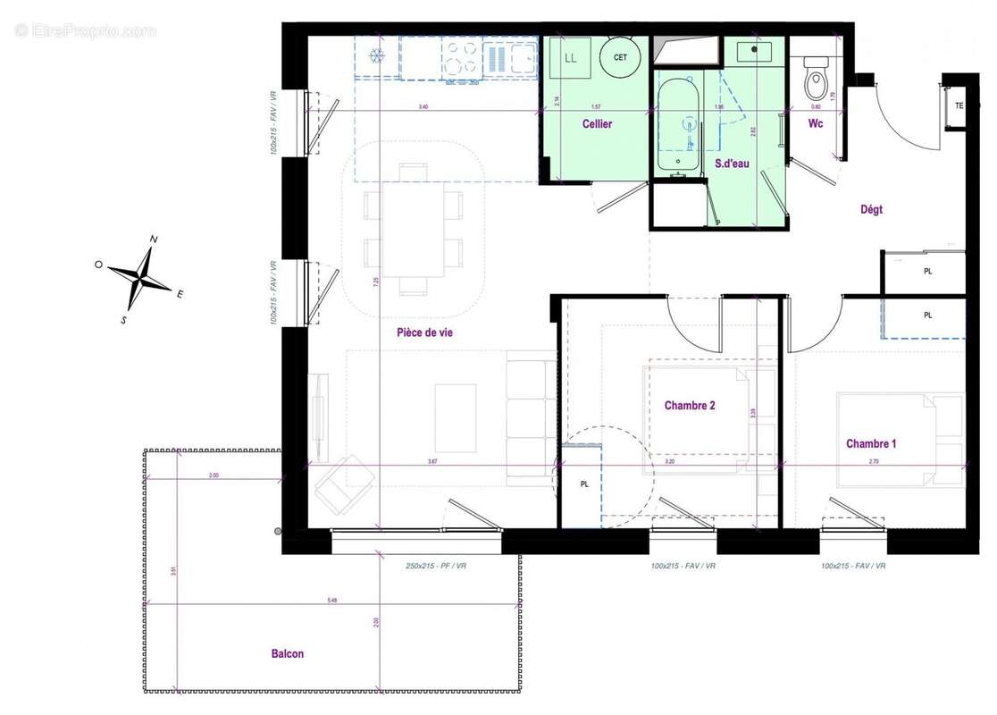 Appartement à EQUEURDREVILLE-HAINNEVILLE