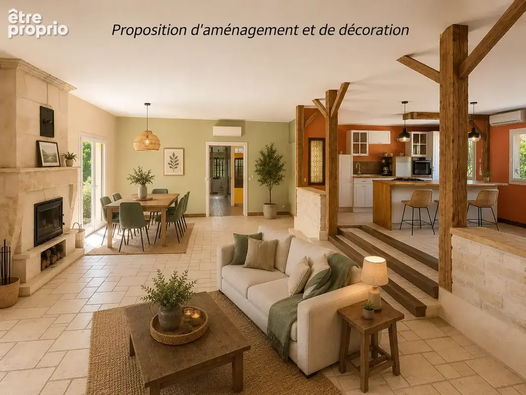 Maison de plain-pied d'environ 190 m2   Parcelle paysagée et boisée de 4 583 m2   À 7 min de Saintes - photo 6