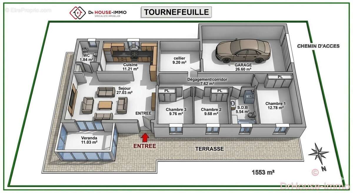Maison à TOURNEFEUILLE