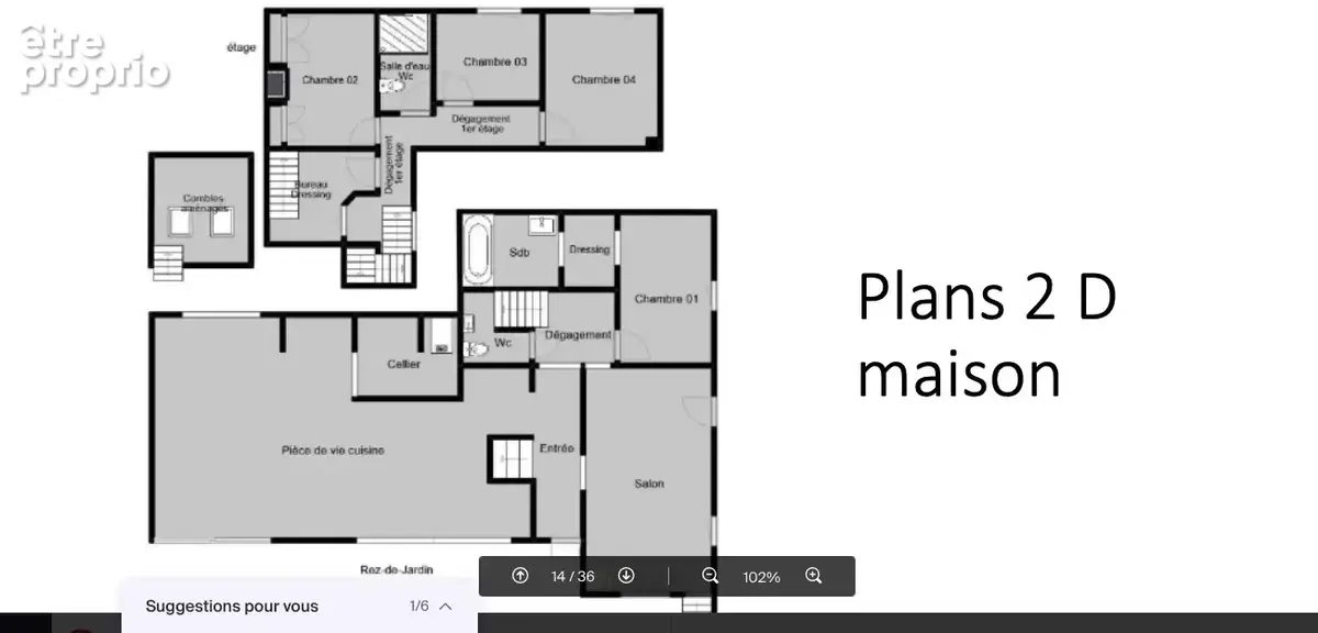 Rare dans la region-    maison familiale avec jardin  +appart loue + grange de 100m2 a reamenager - photo 14