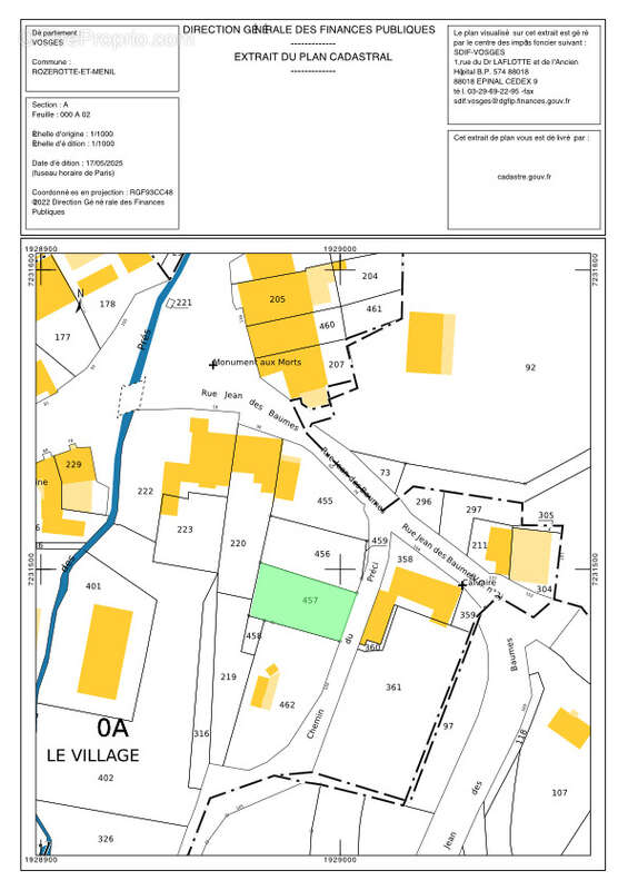 Terrain à ROZEROTTE