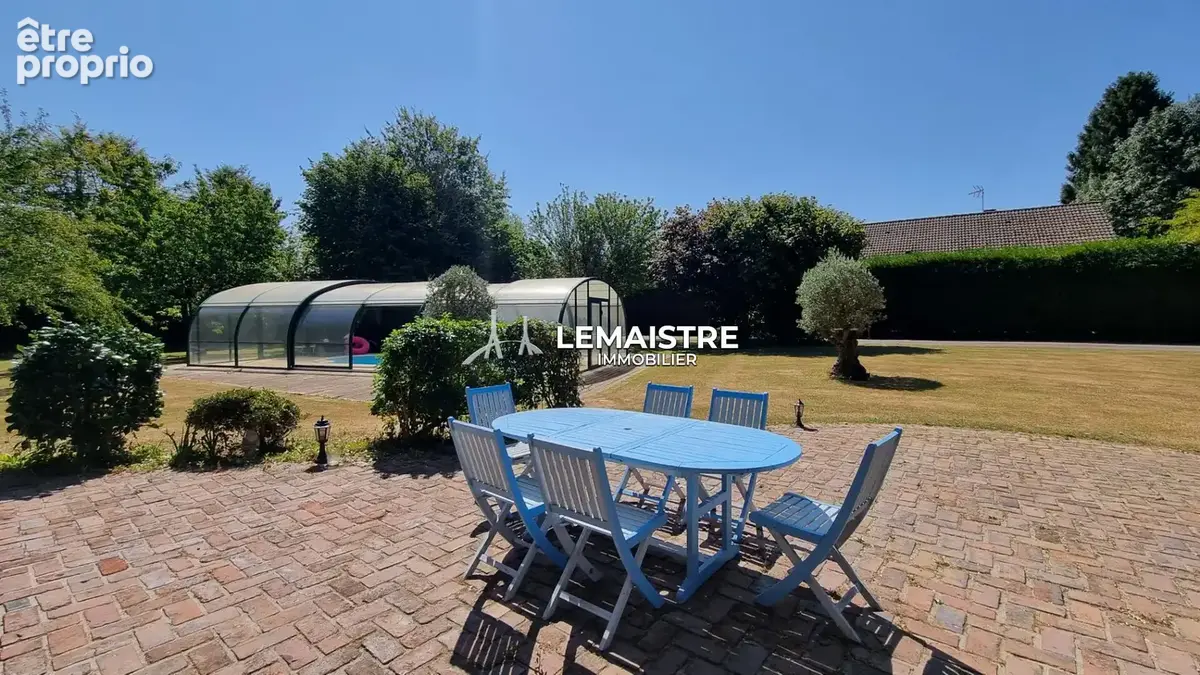 Chaumière à vendre - Valliquerville - 141,25 m² - 4 chambres - Piscine chauffée - Parc arboré - Bâtiment - photo 5