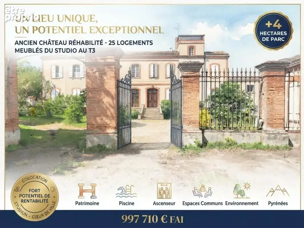 À vendre    ancien château réhabilité    parc +4 hectares - photo 1