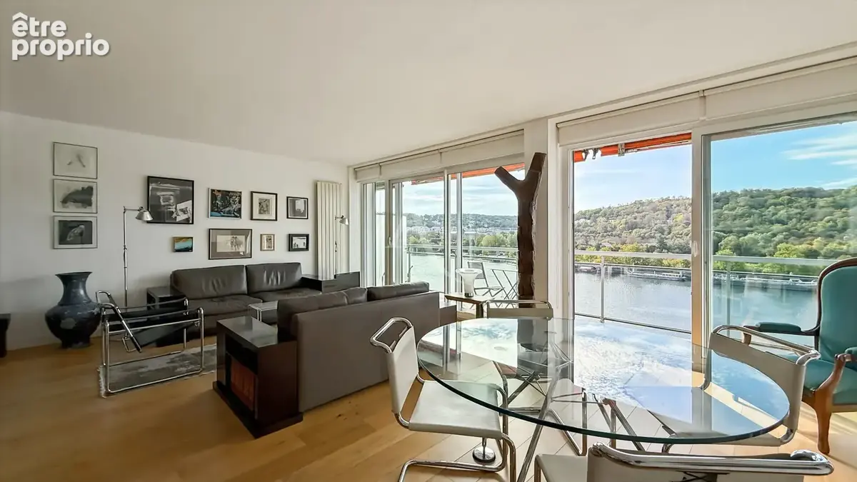 Boulogne  vue panoramique sur seine  étage élevé  balcon - photo 5