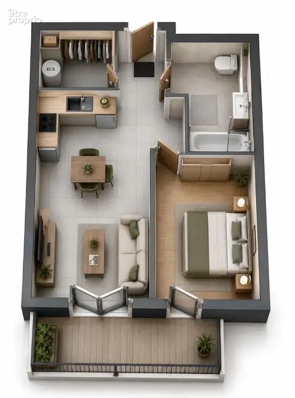 Appartement neuf La Roche Sur Foron 3 pièce(s) 63.8m² + Balcon 15.5m² - photo 5