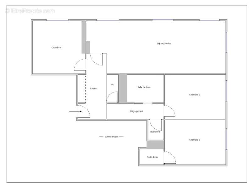 Appartement à PARIS-20E