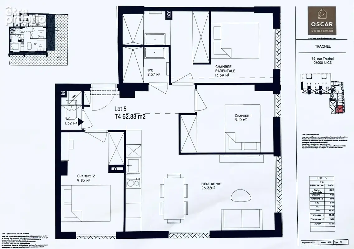 Alpes-maritimes(06) nice - gambetta park a vendre 4 pieces avec terrasse et beau jardin de 60 m² - photo 8