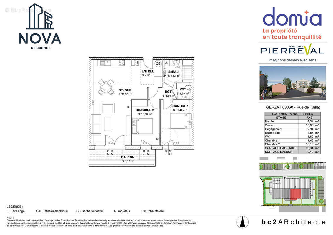 Appartement à GERZAT