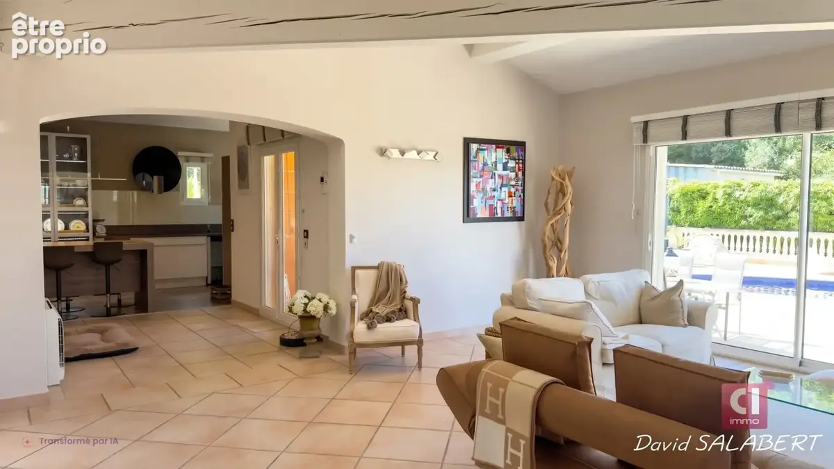 Villa d'architecte T5 à vendre à Brignoles -170 m², pièce de vie lumineuse de 70 m² et piscine - photo 6