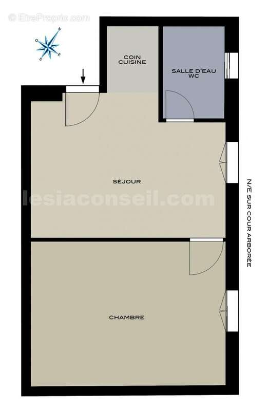 jonq11-fleu-plan - Appartement à PARIS-14E