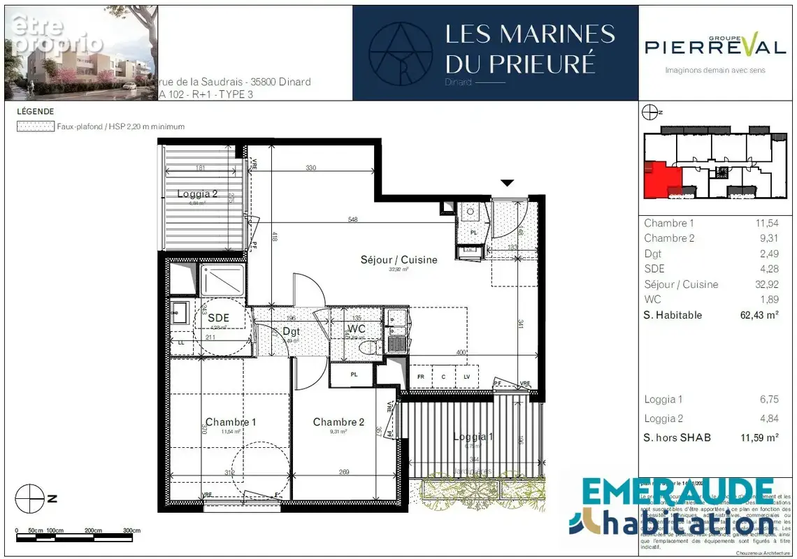 Appartement 3 pièces 62 m² à vendre à Dinard (35800) - photo 2