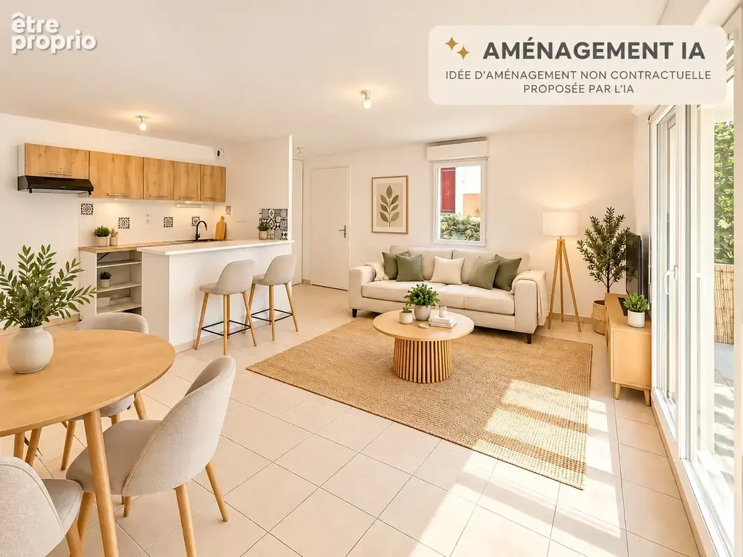 APPARTEMENT T3 de 62 M2 avec 10 M2 de terrasse et 43 M2 de jardin + 2 PK - photo 2
