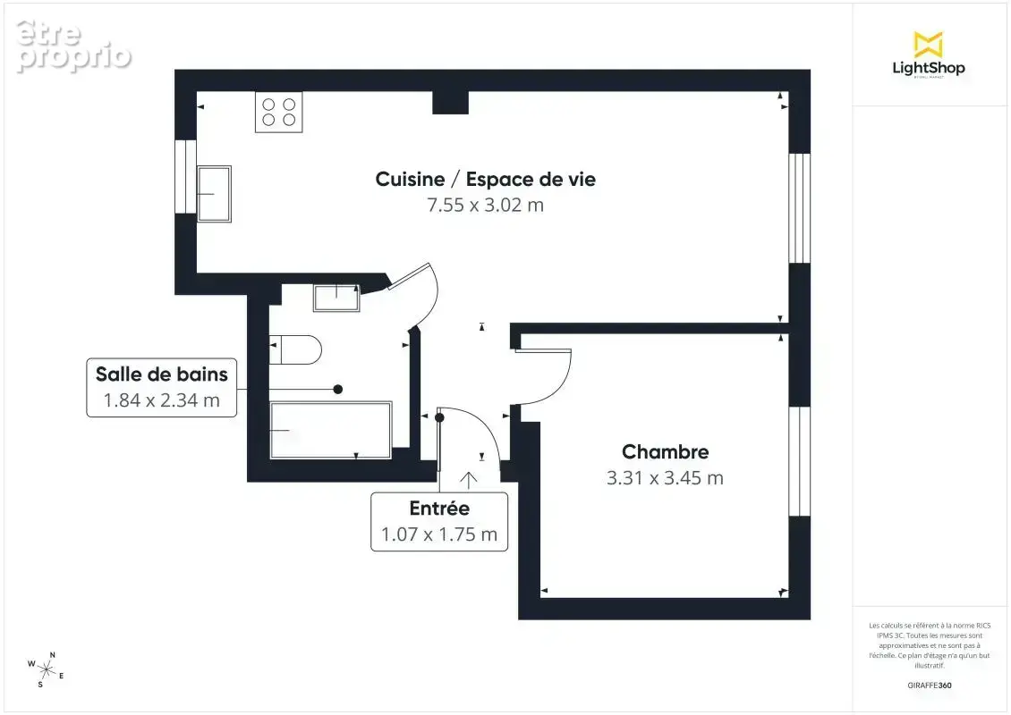 Appartement 2 pièces de 39 m² avec cave - Rue du Pôle Nord, Paris 18ème - Jules Joffrin - photo 3
