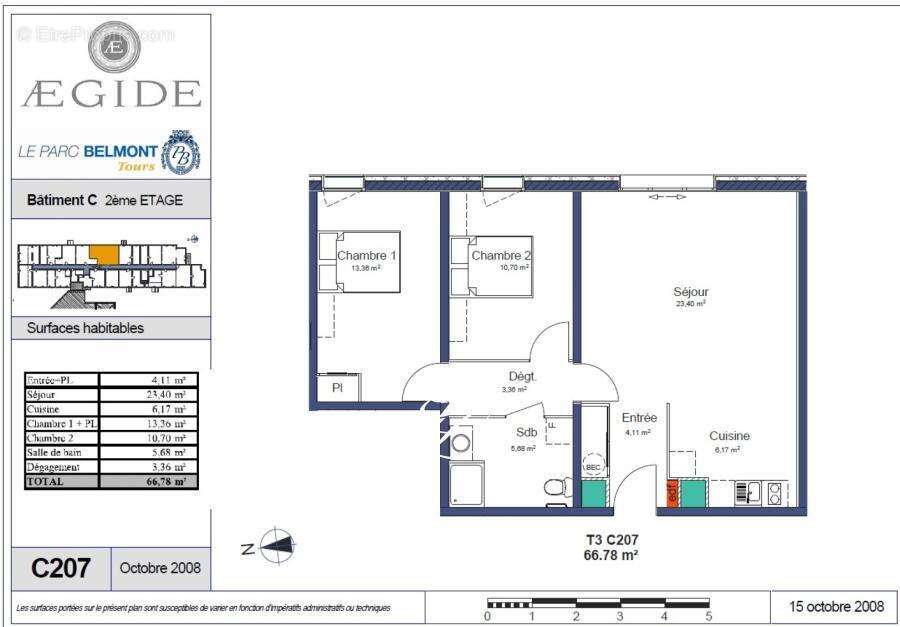 Appartement 67 m² à Tours  - photo 2101