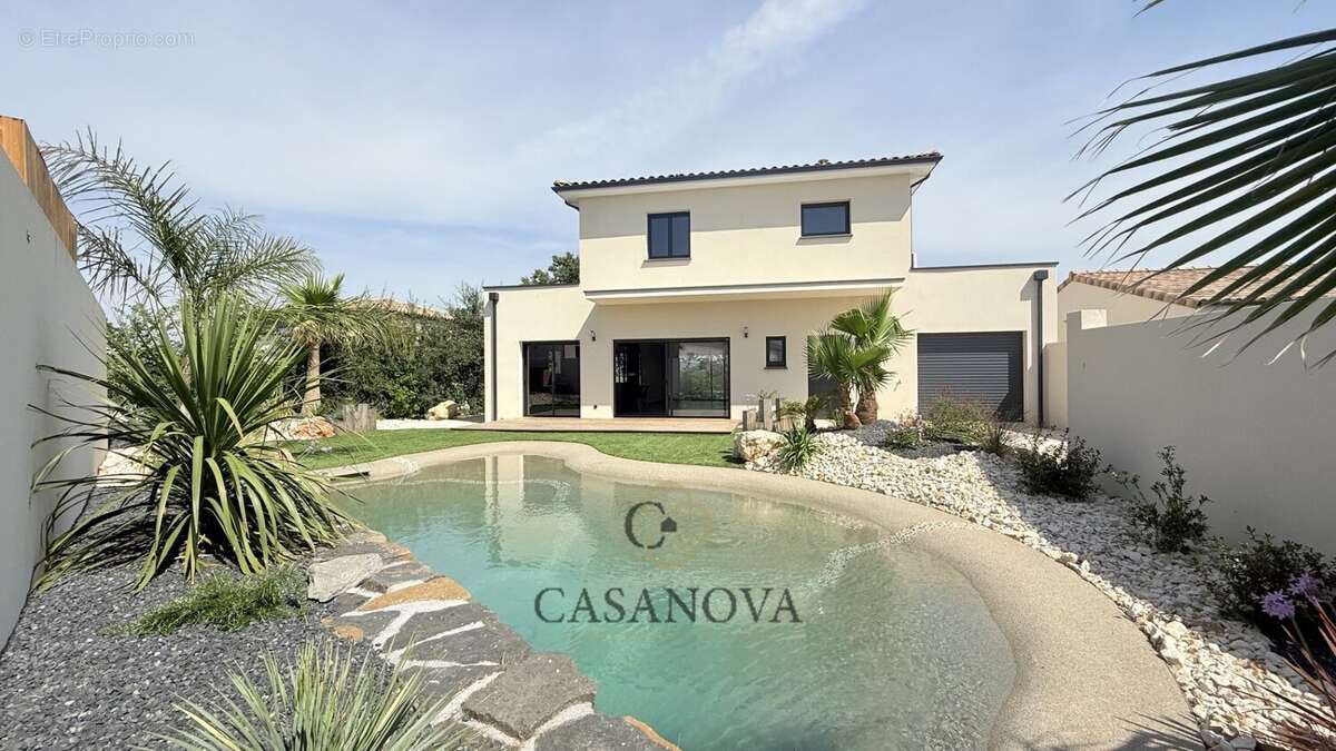 Villa contemporaine neuve avec piscine lagon et vue campagne à Magalas - photo 13