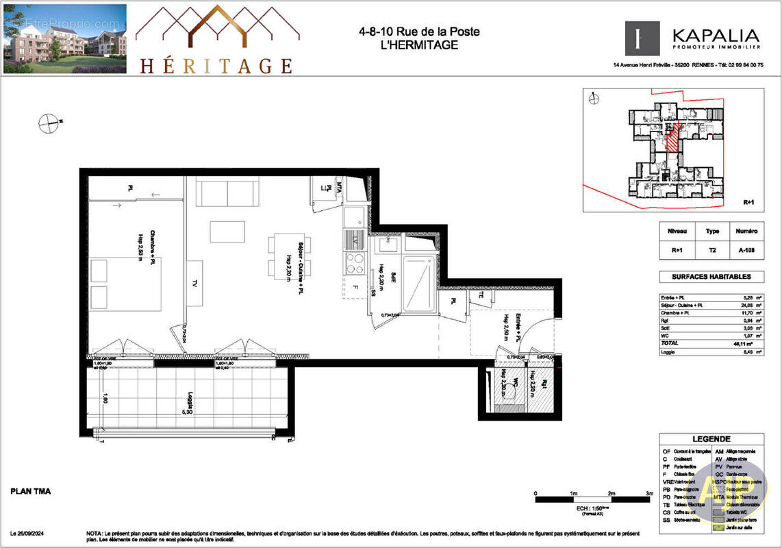 Appartement à L&#039;HERMITAGE
