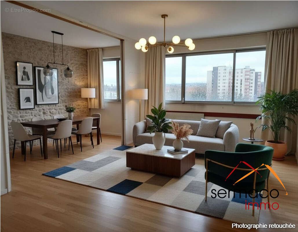 Home Staging IA (pièce de vie) - Appartement à SARREGUEMINES