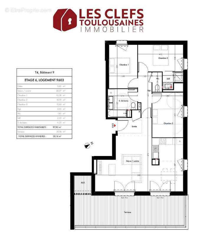 Appartement à QUINT-FONSEGRIVES