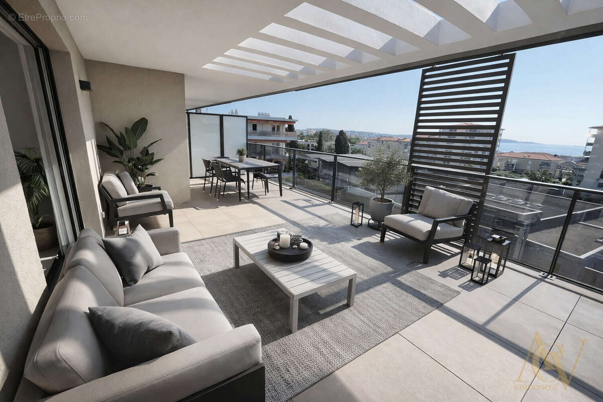 Dernier étage vue mer ANTIBES JUAN LES PINS 4 - Appartement à ANTIBES