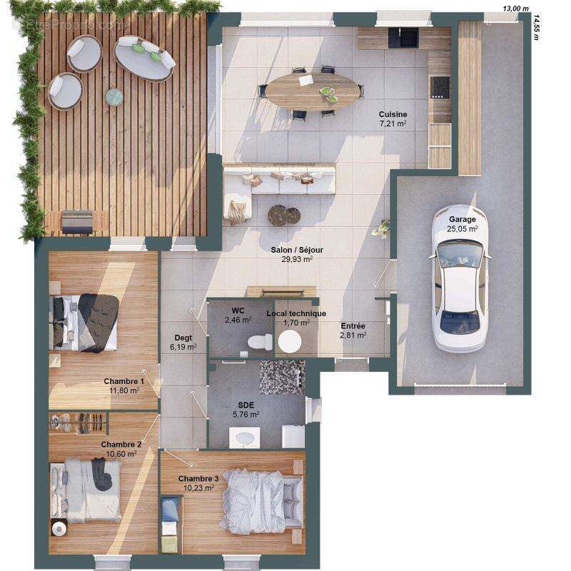 Maison 5 pièces 89 m2 - photo 3