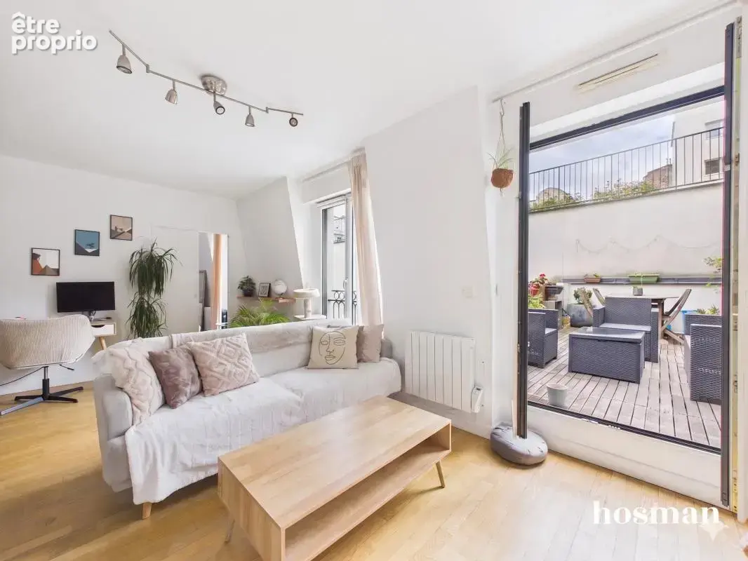 Dernier étage avec terrasse au calme exposé sud-ouest - 2 pièces 50 m² pondéré - Rue Jouvenet, Paris 16ème - photo 2