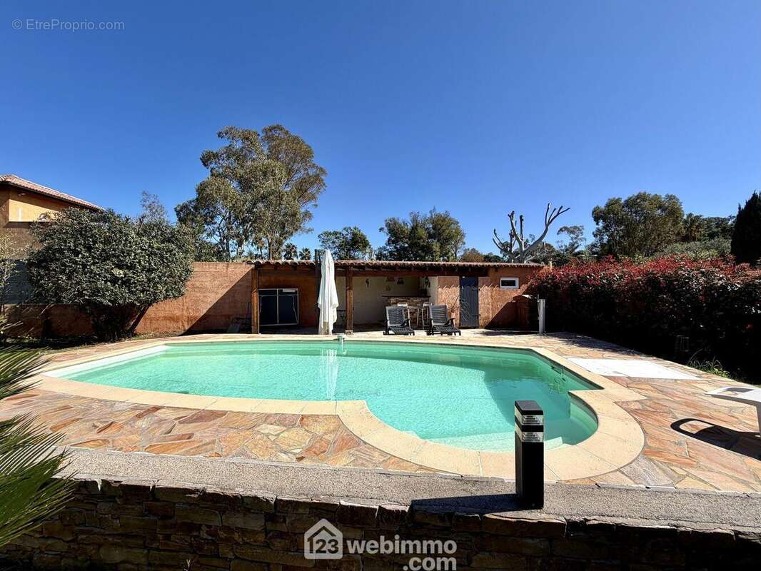 Une piscine au sel 8 x 4 bien exposée - Maison à LUCCIANA