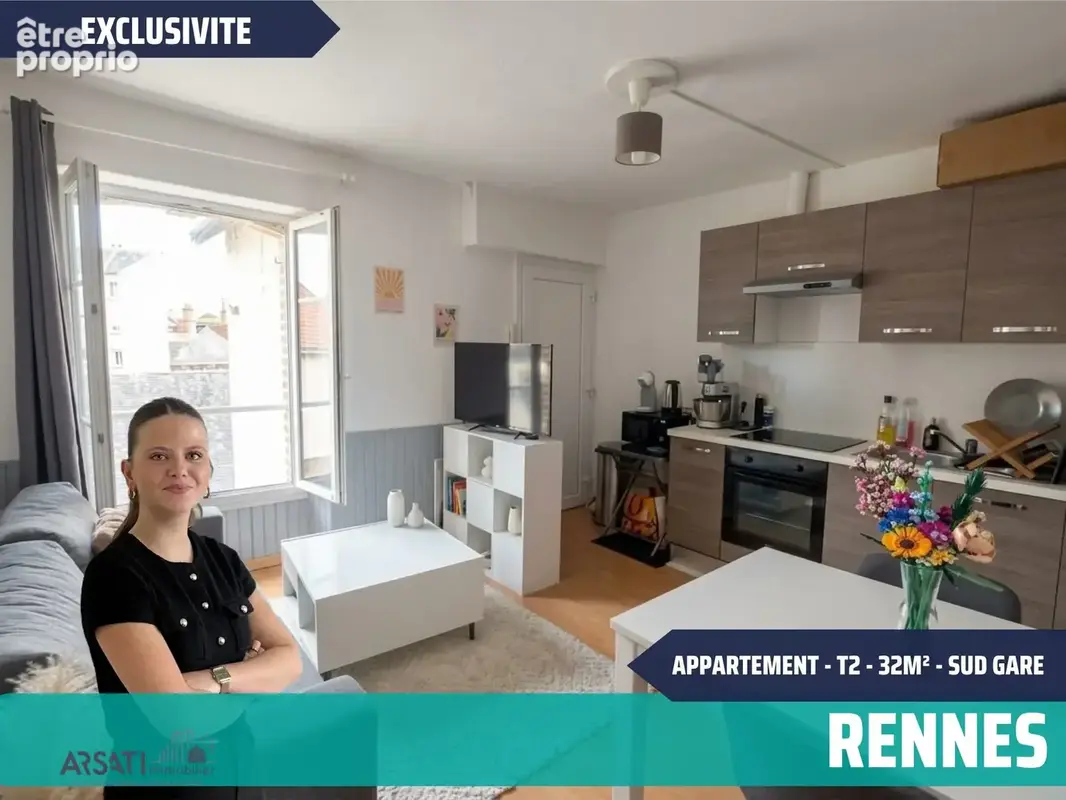 Appartement 2 pièces 32 m² à vendre à Rennes (35000) - photo 1