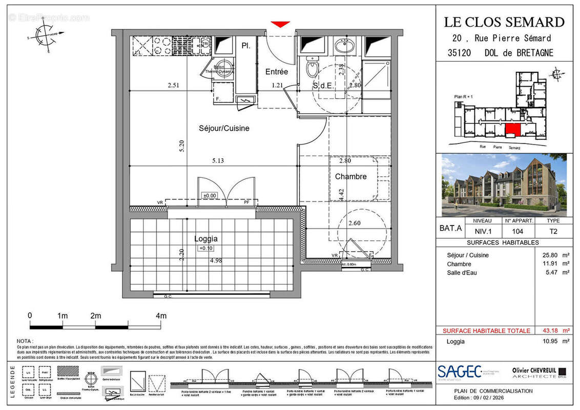 Appartement à DOL-DE-BRETAGNE