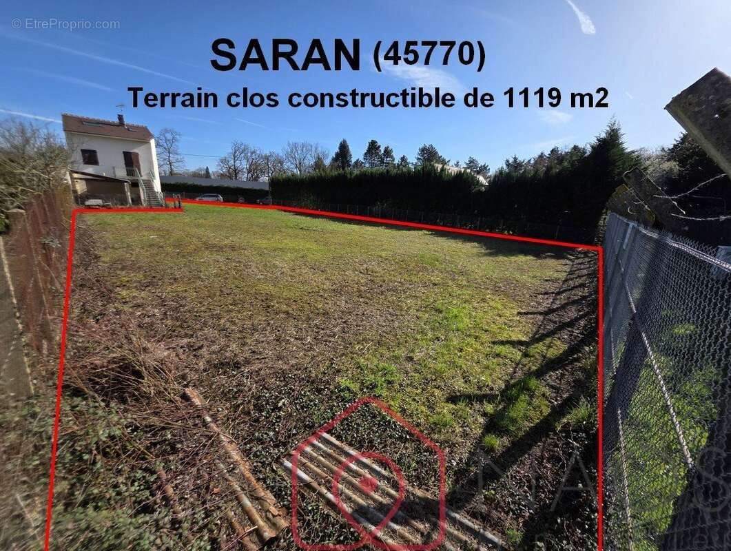 SARAN terrain constructible de 1119m2 clos - photo 2