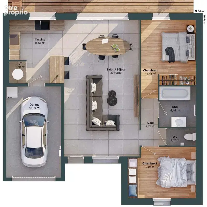 Maison 4 pièces 71 m2 - photo 3