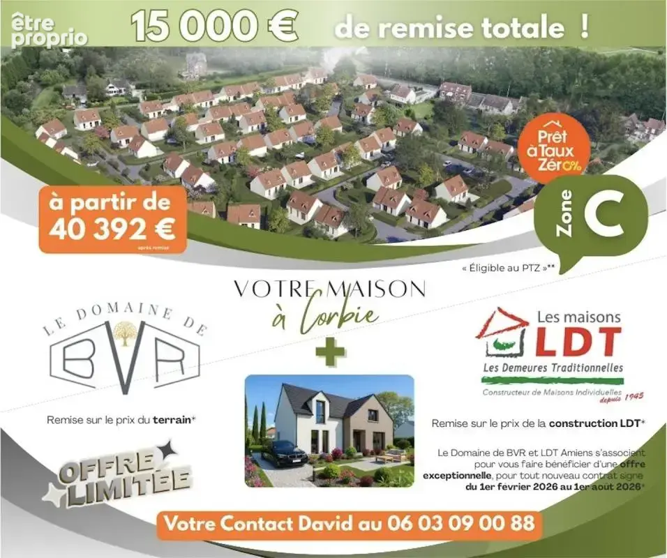 Photo Terrain à Corbie au prix de 48 392€
