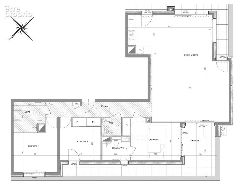 THONON Proche centre - Attique de 110m² + terrasses 89m² - photo 2