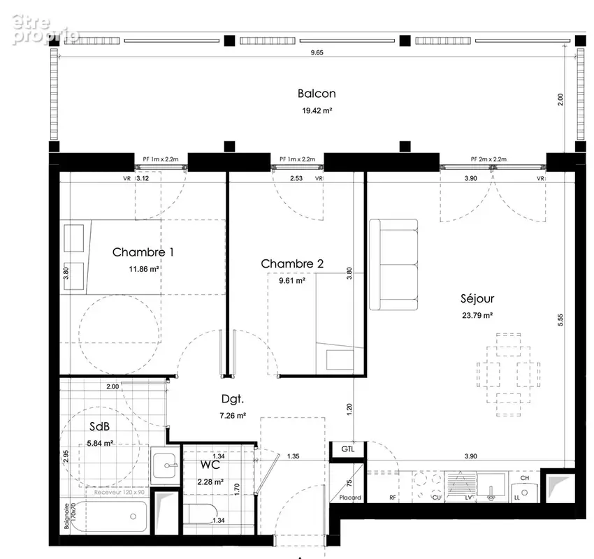 Appartement 3 pièces 61 m² à vendre à Donville-Les-Bains (50350) - photo 6