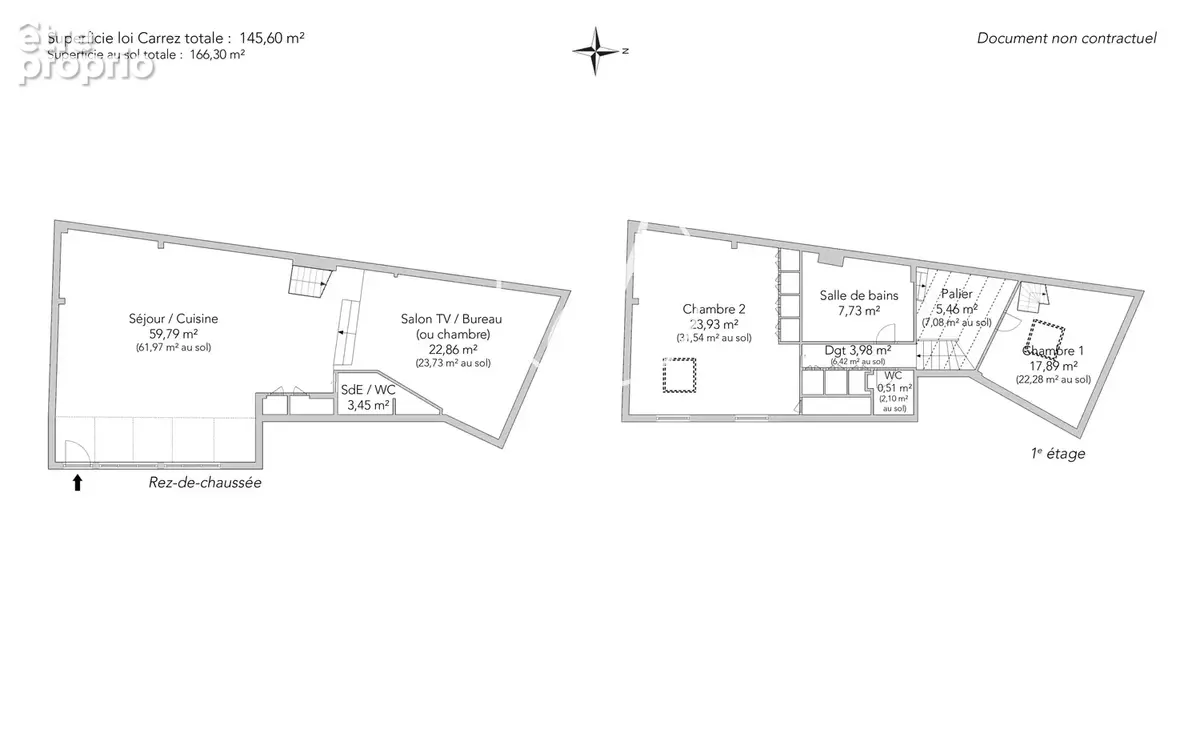 Paris 19e - BUTTES BERGEYRE / BELLEVILLE - Loft - 145,60m² Carrez - 166,30m² au sol - 3 chambres - Volumes - photo 23