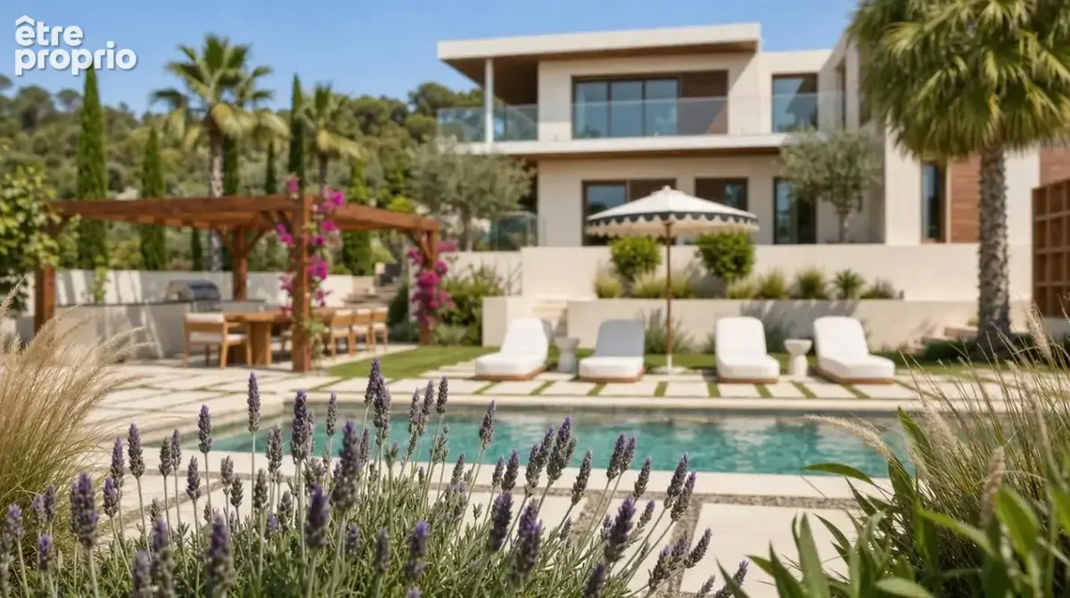 Référence : 7410-les - villa horizon - propriété de prestige vue dégagée proche plages à cavalaire sur mer - photo 31