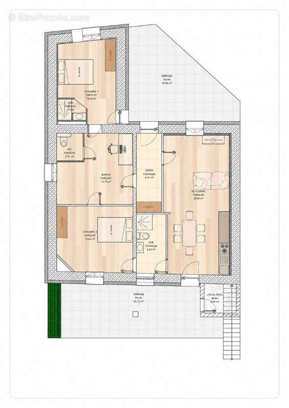 T4 au coeur du Coteau rdc avec terrasse - photo 13
