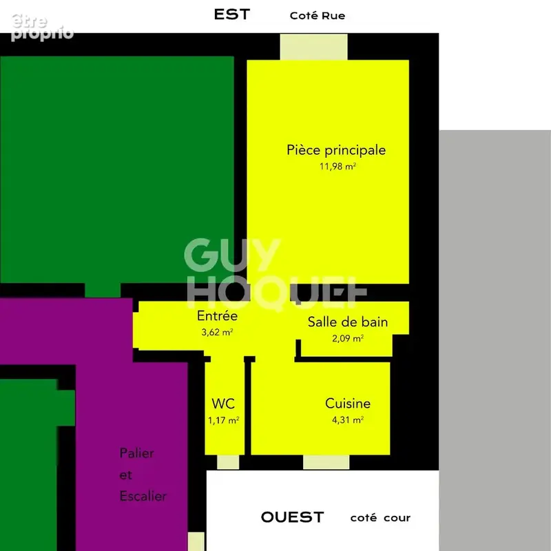 Studio / Lumineux / Calme / En étage / Michel Bizot (L8) - photo 5