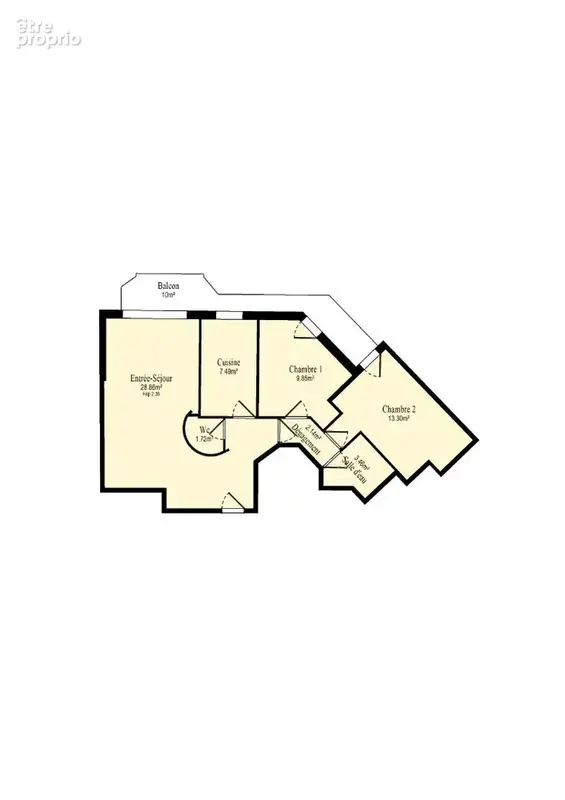 3 pièces de 67 m² - Cave - Parking en sus - photo 10