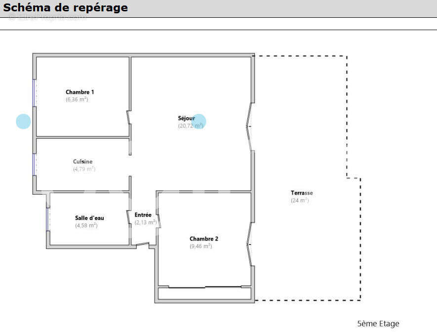 Appartement Cannes 3 pièce(s) 48.04 m2 - photo 7