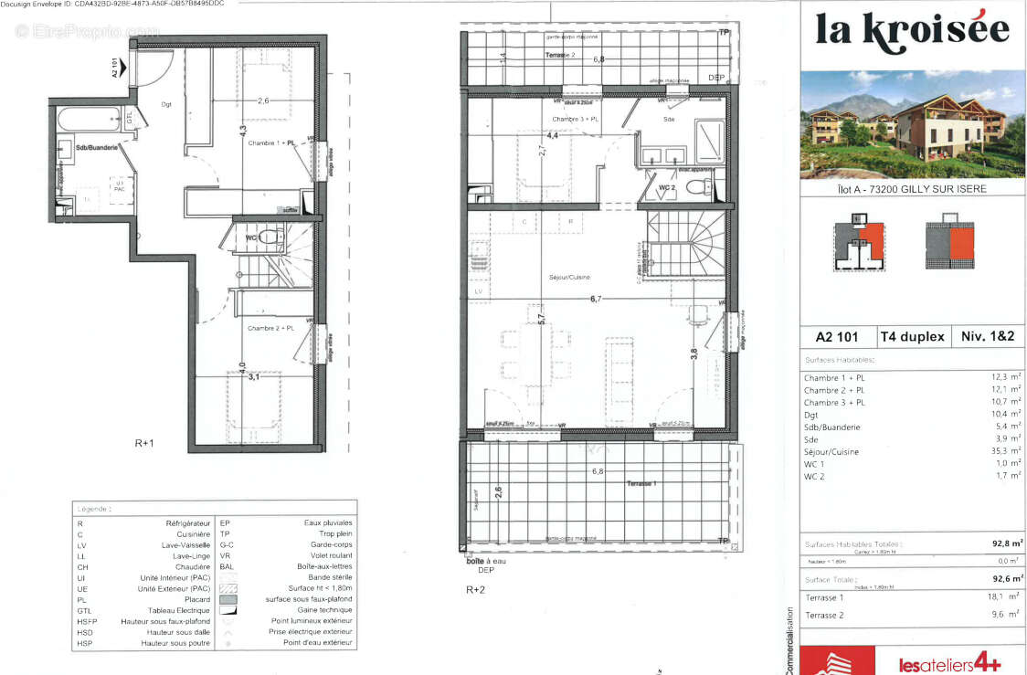 Appartement à GILLY-SUR-ISERE