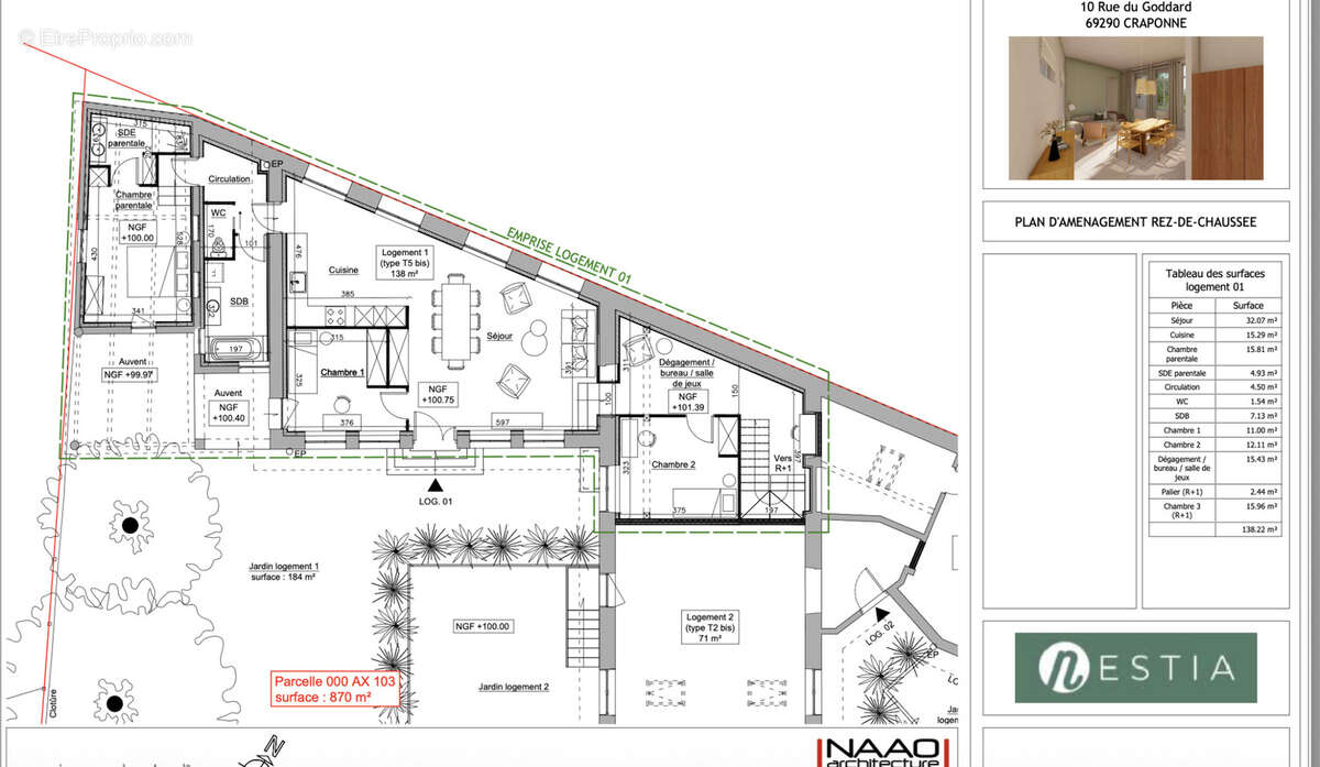 Appartement à CRAPONNE