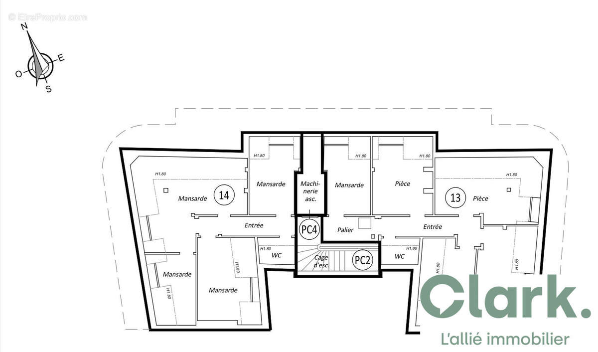 Esquisse du plateau complet - Appartement à STRASBOURG