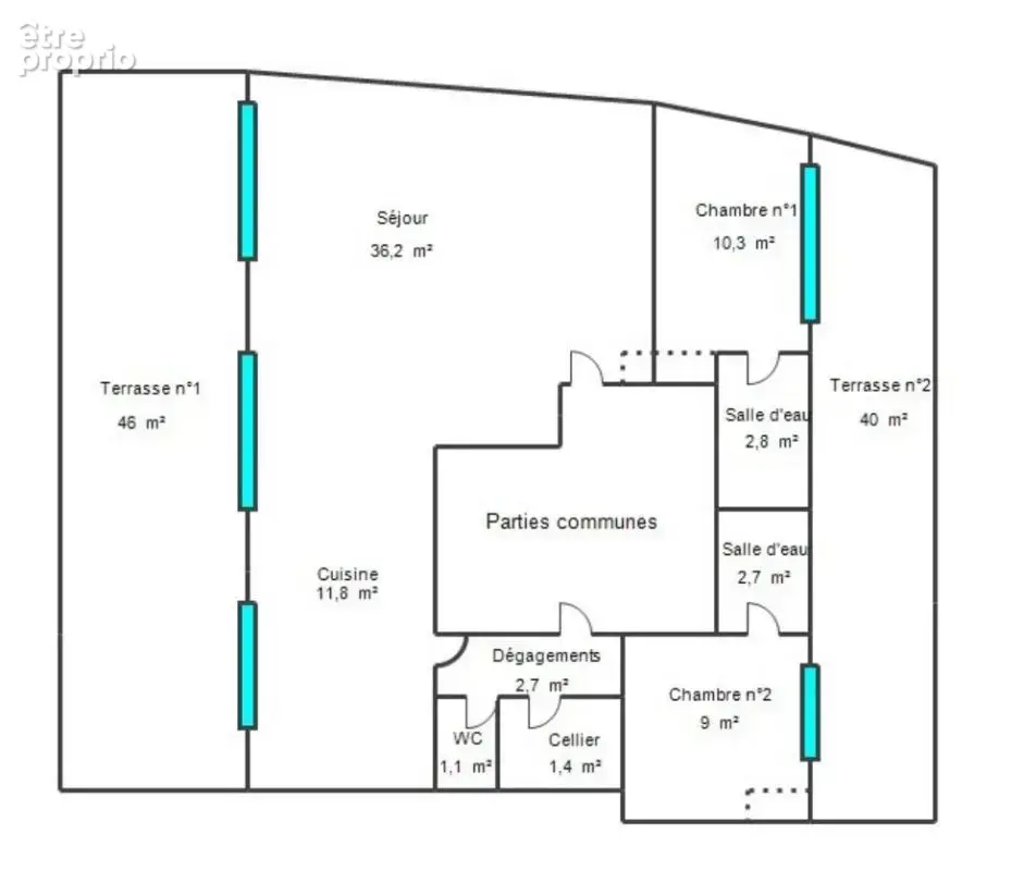 Penthouse 3 pièces 78 m²  - 86 m² de terrasses - Vue mer & Palais des Festivals - photo 17