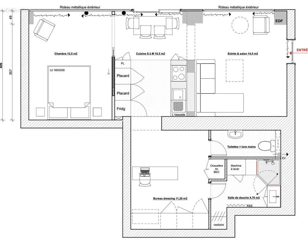 Appartement à PARIS-20E