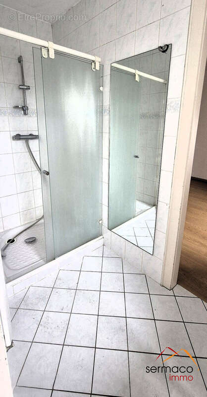 salle d'eau avec douche - Appartement à SARREGUEMINES