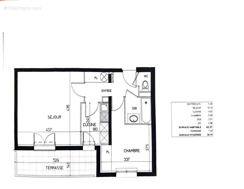 A vendre - appartement t2 + pk sous-sol - croix benite - photo 8