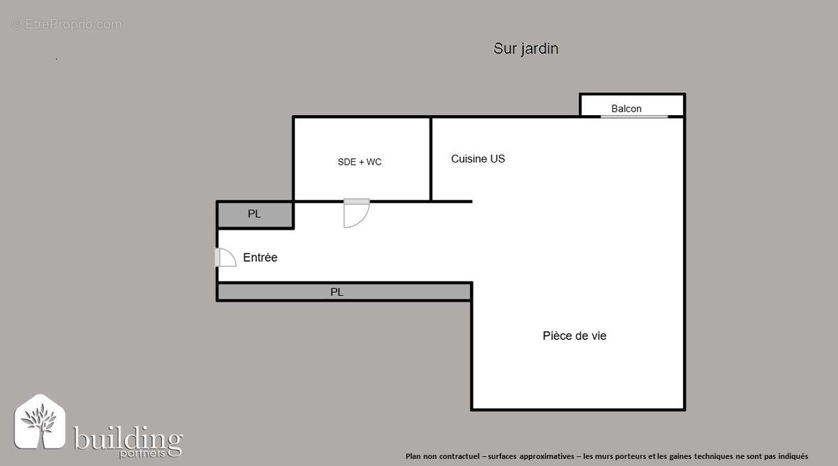 Proche Saussaye - Grand studio - 40,06 m² avec balcon - photo 2